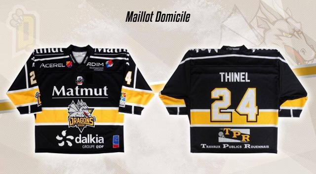 Photo hockey Nouveaux maillots pour Rouen - Ligue Magnus : Rouen (Les Dragons)