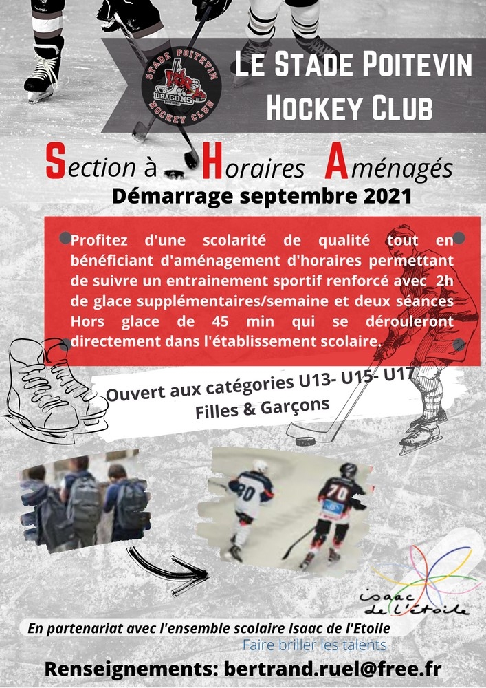 Photo hockey Section  horaires amnags  Poitier - Hockey Mineur : Poitiers (Les Dragons)