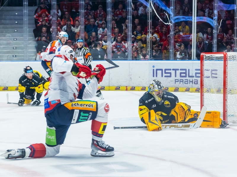 Photo hockey TELH : La chute - TELH - Tipsport Extraliga Lednho Hokeje