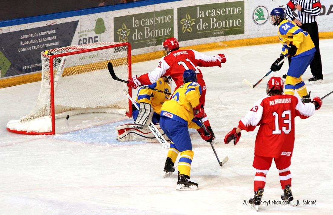Photo hockey match Denmark - Ukraine