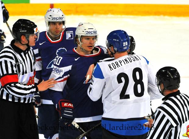 Photo hockey match France - Finland