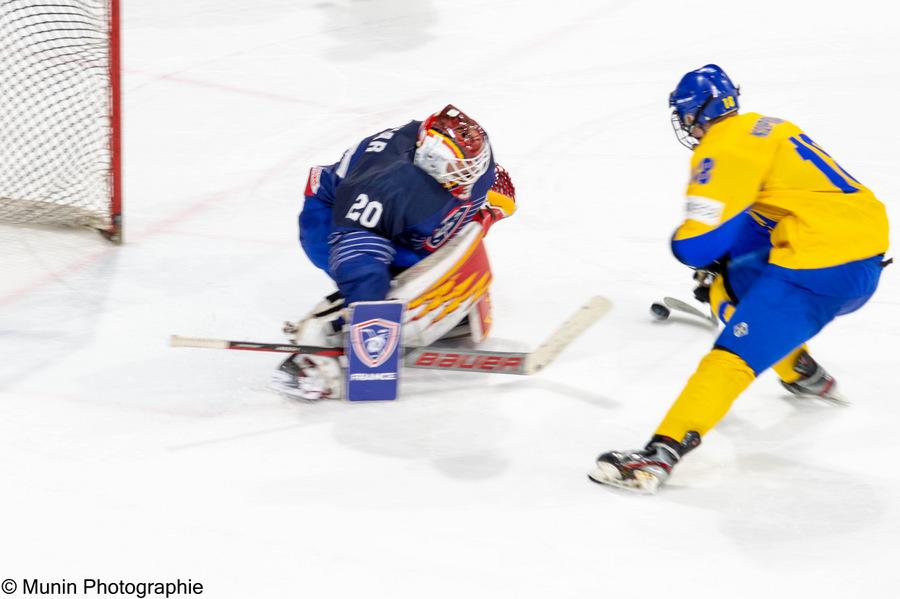 Photo hockey match France - Ukraine