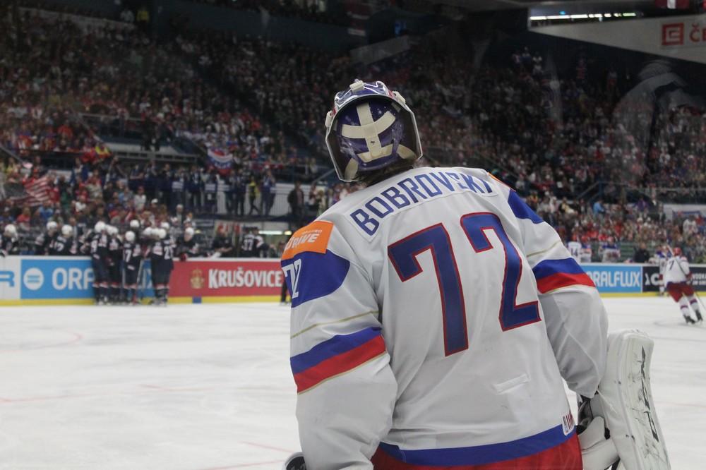 Photo hockey match Russia - United States of America