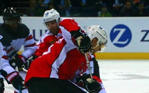 Photo hockey match Switzerland - Canada