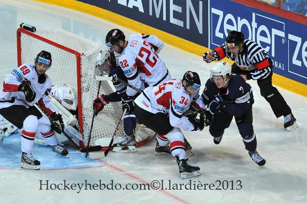Photo hockey match United States of America - Austria