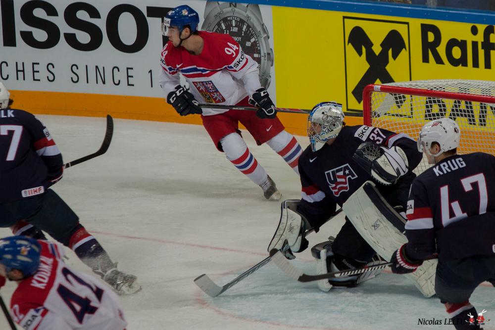 Photo hockey match United States of America - Czech Republic