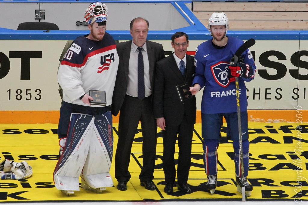 Photo hockey match United States of America - France