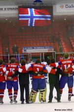 Photo hockey reportage CM U20 : La Norvge en lite