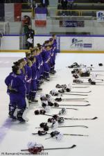 Photo hockey reportage Mondial Fminin - La France un peu courte.