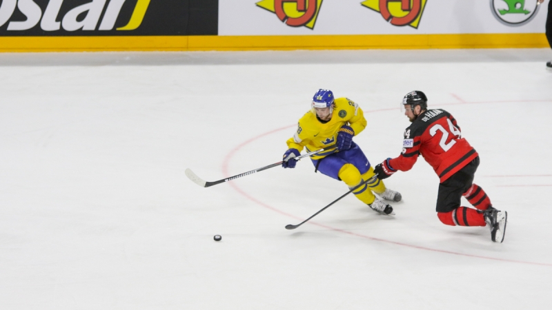 Photo hockey Championnats du monde -  : Canada (CAN) vs Suède (SWE) - La Suède se couvre d