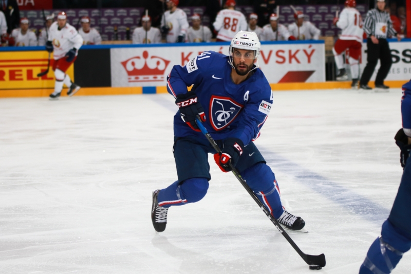 Photo hockey Championnats du monde -  : France (FRA) vs Biélorussie (BLR) - Stéphane Da Costa ce héros !