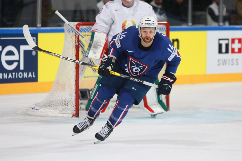 Photo hockey Championnats du monde -  : France (FRA) vs Biélorussie (BLR) - Stéphane Da Costa ce héros !
