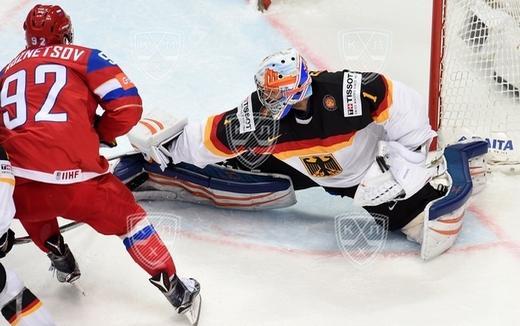 Photo hockey Championnats du monde -  : Russie (RUS) vs Allemagne (GER) - La Sbornaya évite l