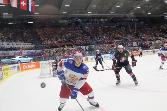 Photo hockey Championnats du monde -  : Russie (RUS) vs Etats Unis d\