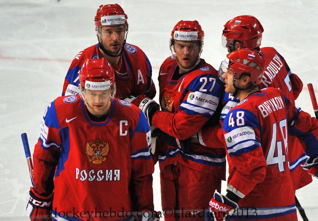 Photo hockey Championnats du monde -  : Russie (RUS) vs Finlande (FIN) - Mondial 13 : Suspense et intensité