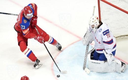 Photo hockey Championnats du monde -  : Russie (RUS) vs Norvège (NOR) - La Norvège éliminée