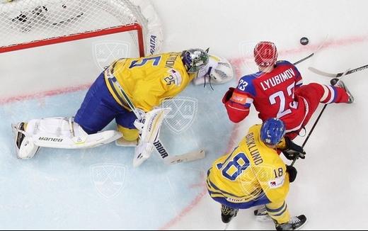 Photo hockey Championnats du monde -  : Russie (RUS) vs Suède (SWE) - La fusée russe