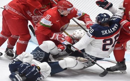Photo hockey Championnats du monde -  : Slovaquie (SVK) vs Biélorussie (BLR) - Retournement de situation