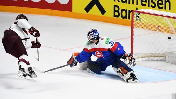 Photo hockey Championnats du monde -  : Slovaquie (SVK) vs Lettonie (LAT) - Mondial 23 : Une sacrée partie