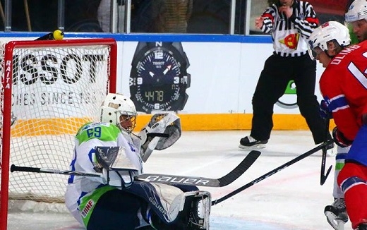 Photo hockey Championnats du monde -  : Slovenie (SLO) vs Norvège (NOR) - La première ligne suffit