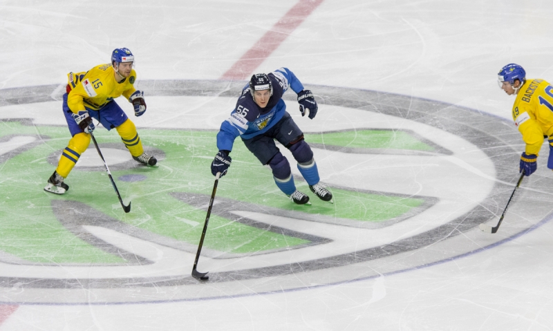 Photo hockey Championnats du monde -  : Suède (SWE) vs Finlande (FIN) - La Suède tout en maîtrise va en finale!