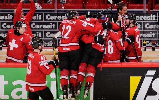 Photo hockey Championnats du monde -  : Suisse (SUI) vs Etats Unis d\