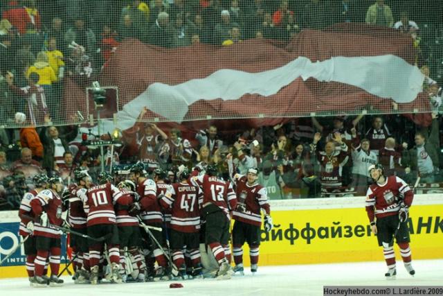 Photo hockey Championnats du monde - Championnats du monde - CM09 - J-4: La Lettonie bat la Suède !