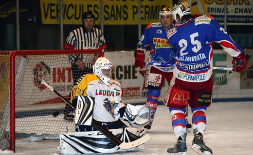 Photo hockey Coupe de la Ligue ARCHIVES - CDL 1/4 - Aller : Epinal  vs Rouen - Epinal éteint le feu du Dragon !