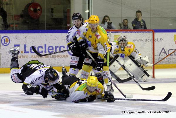 Photo hockey Coupe de la Ligue ARCHIVES - Coupe de la Ligue : 1/8 ème, 3ème journée : Rouen vs Strasbourg  - CDL : Rouen, dans la douleur et l’adversité.