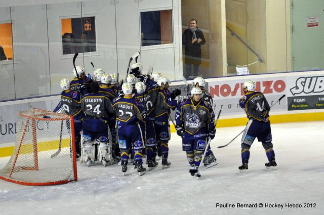 Photo hockey Division 1 - D1 : 12ème journée : Reims vs Nice - Cinq sur cinq pour les Phénix