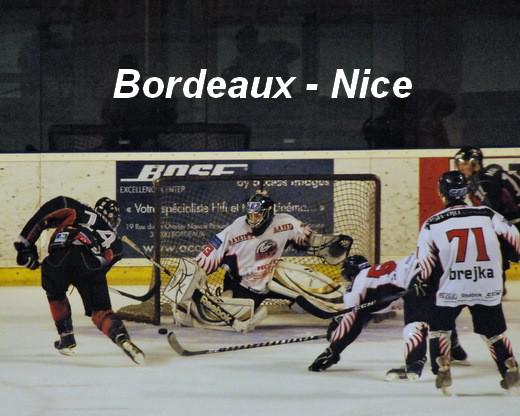 Photo hockey Division 1 - D1 : 25ème journée : Bordeaux vs Nice - Bordeaux de justesse