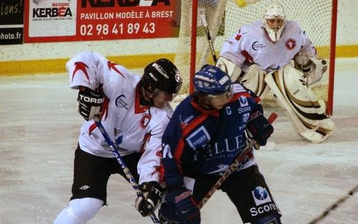 Photo hockey Division 1 - D1 : 25ème journée : Brest  vs Toulouse-Blagnac - Grand Show pour la première place