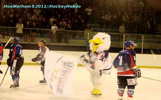 Photo hockey Division 1 - D1 Play Off 1/4 de finale  - match 2 : Brest  vs Mulhouse - Ça plane pour Brest.