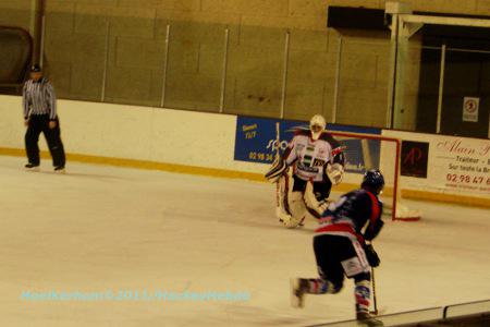 Photo hockey Division 1 - D1 Play Off 1/4 de finale  - match 2 : Brest  vs Mulhouse - Ça plane pour Brest.