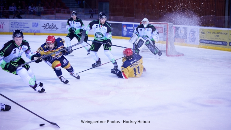Photo hockey Division 1 - Division 1 : 13ème journée : Lyon vs Epinal  - Epinal rugit, Lyon miaule