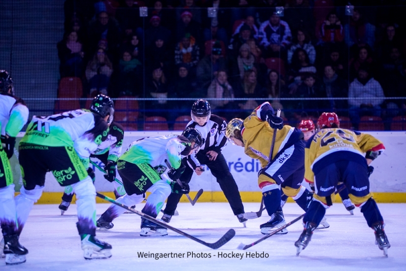 Photo hockey Division 1 - Division 1 : 13ème journée : Lyon vs Epinal  - Epinal rugit, Lyon miaule