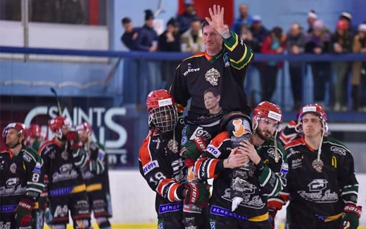 Photo hockey Division 1 - Division 1 : 26ème journée : Mont-Blanc vs Caen  - Mont-Blanc battu, la légende Aimonetto célébrée !