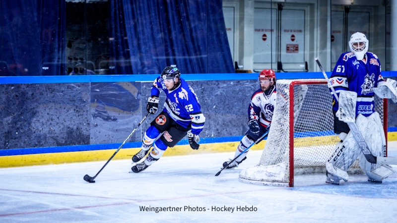 Photo hockey Division 1 - Division 1 : 6ème journée : Courchevel-Méribel-Pralognan vs Lyon - Sous les tirs lyonnais, le HCMP finit par céder