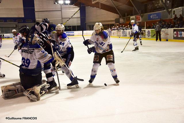 Photo hockey Division 1 - Division 1 : 6ème journée : Nantes vs Courchevel-Méribel-Pralognan - Les Bouquetins arrachent la victoire