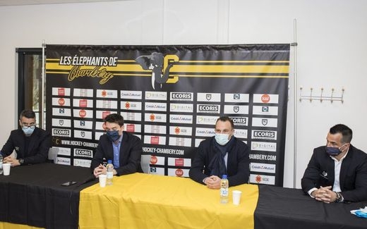 Photo hockey Division 1 - Division 1 : Chambéry (Les Eléphants) - Chambéry : conférence de presse