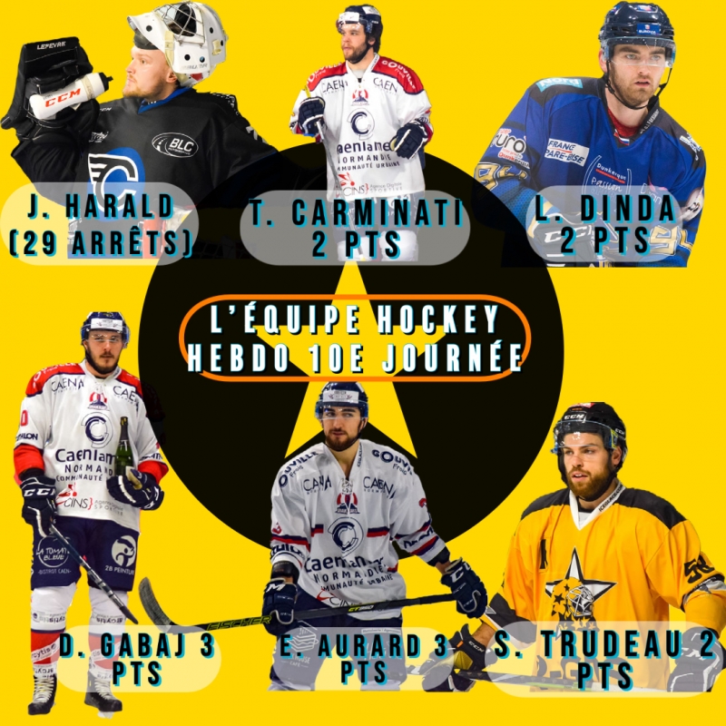 Photo hockey Division 1 - Division 1 - Division 1 - L’équipe Type de la 10e Journée