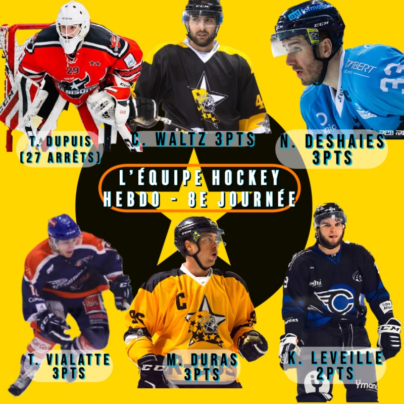 Photo hockey Division 1 - Division 1 - Division 1 - L’équipe Type de la 8e Journée