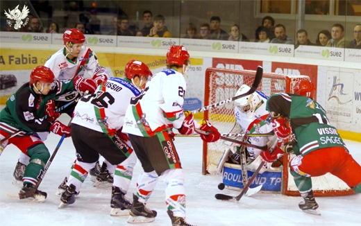 Photo hockey Division 1 - Division 1 : playoff, quart de finale, match 1 : Anglet vs Mont-Blanc - Anglet d’un souffle