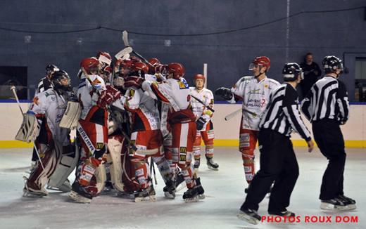 Photo hockey Division 2 - D2 : Play Off - 1/8ème de finale - Retour : Paris (FV) vs Amnéville - Les Volants au tapis