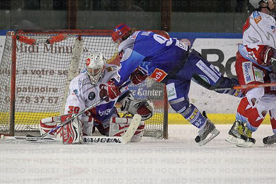 Photo hockey Division 2 - D2 : play-off, 1/2 finale, match aller : Lyon vs Annecy - Lyon, un loupé ou manque de réalisme
