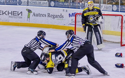 Photo hockey Division 2 - Division 2 - 1/2 de Finale - Match 3 : Roanne vs Montpellier  - Roanne y croit mais trop tard