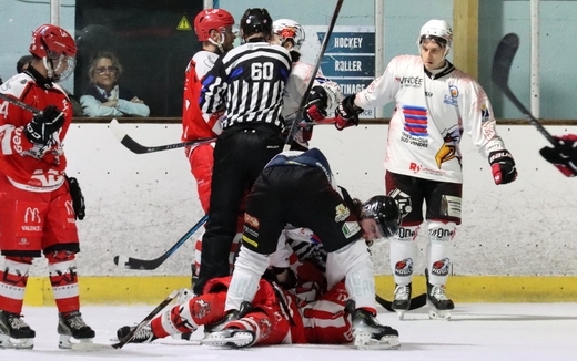 Photo hockey Division 2 - Division 2 - 1/2 de Finale - Match 3 : Valence vs La Roche-sur-Yon - Et 1, et 2, et 3 zéro - Billet pour la finale