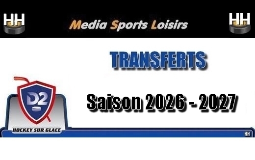 Photo hockey Division 2 - Division 2 - D2 - TRANSFERTS 2026-2027