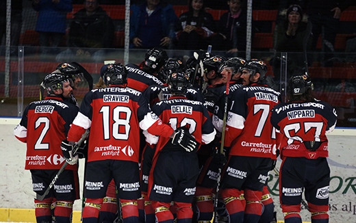 Photo hockey Division 2 - Division 2 : playoff, huitième de finale, match 1 : Morzine-Avoriaz vs Rouen II - Morzine se sort du piège