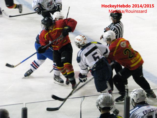 Photo hockey Division 3 - D3 : journée du 08/11/2014 : Besançon vs Luxembourg - La chute de l